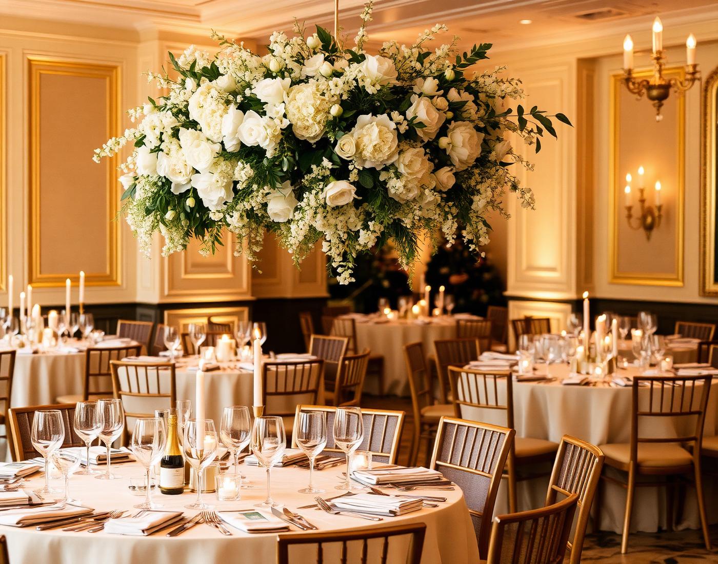An Evening in Bloom event setting