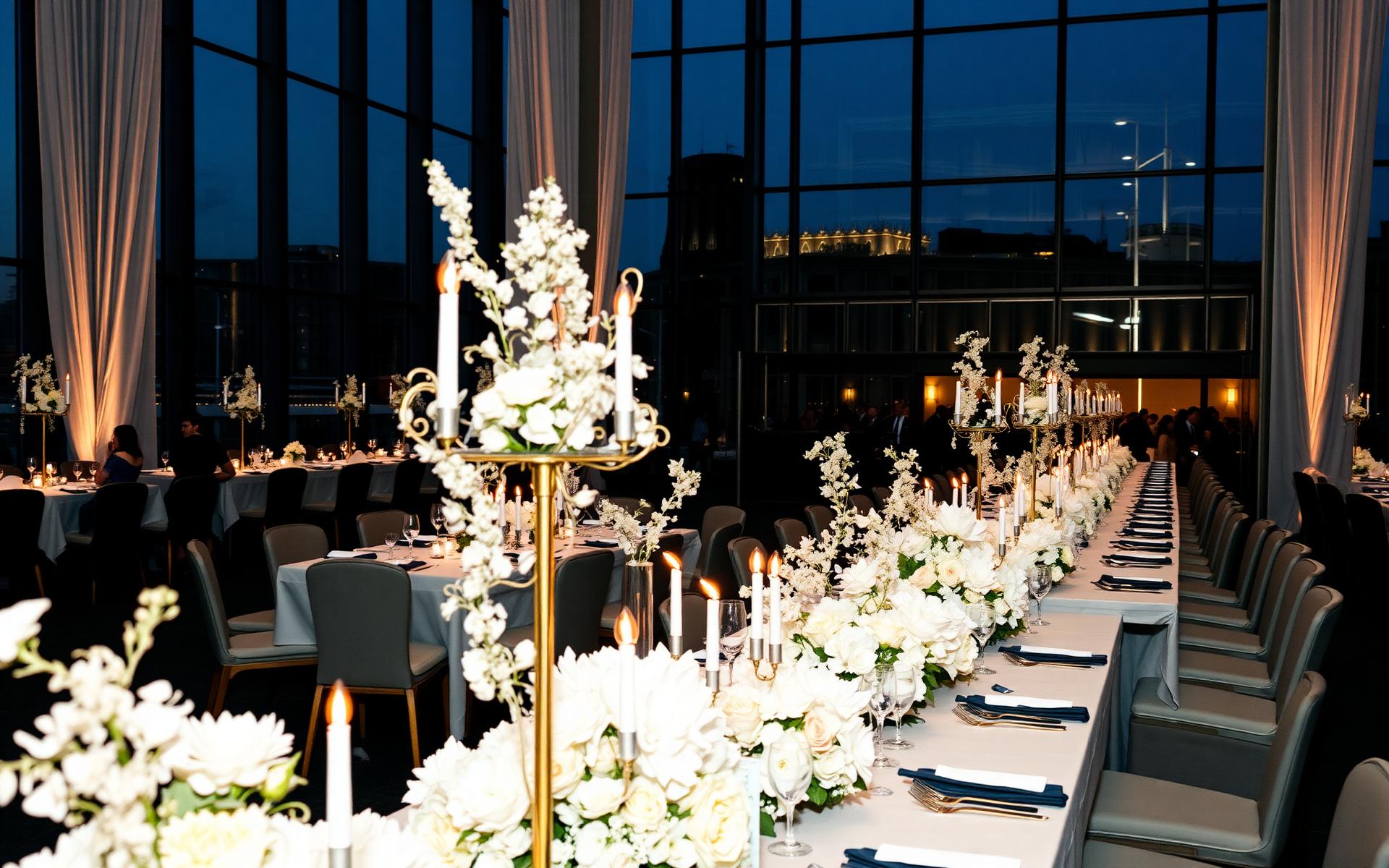 Elegant evening gala prepared for guests